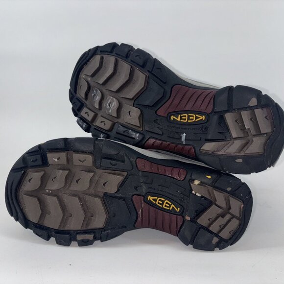 Keen Vail Tan Leather Red Insulated Waterproof Lace-Up Zip Winter Boots Wom. 7.5 - Picture 9 of 10